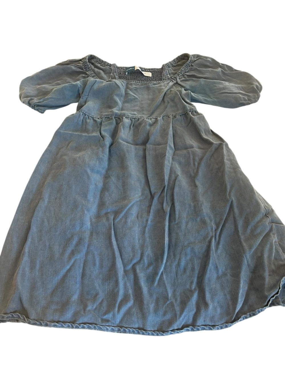 Old navy Blue Denim-Style Smocked Yoke Dress size small